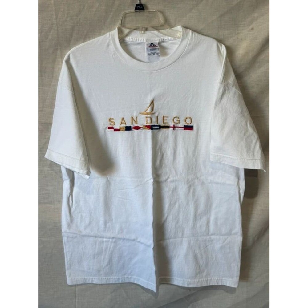 San Diego Sailboat Embroidered Graphic T-Shirt XL